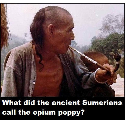 Akha man with opium pipe Akha man with opium pipe